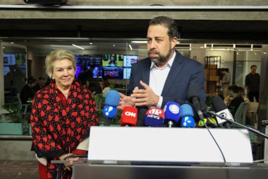Sao Paulo (SP), Brezilya 08 / 08 / 2024 Sao Paulo başkent başkan yardımcısı, Marta Suplicy ve Guilherme Boulos (PSOL), Bando Müzakereleri 'ne geldi