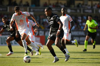 Viseu (PT) 08 / 10 / 2024 - Fontelo Municipal Stadyumu 'nda düzenlenen ve Portekiz Meu Süper Ligi' nin birinci turu için geçerli olan Academico x GD Chaves arasındaki maçta akademik oyuncu