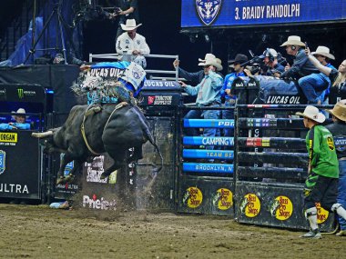 PBR (Professional Bull Riders) Camping World Team Series in Brooklyn , New York. August 09, 2024, Barclay Center , Brooklyn , New York, USA:  On opening night of their PBR Camping World Team Series homestand, the New York Mavericks  clipart