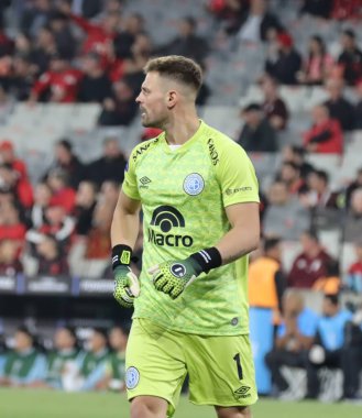 CURITIBA (PR) Brezilya 08 / 15 / 2024 Kaleci Ignacio Chicco, Athletico ve Belgrano arasında oynanan maçta, Ligga Arena 'da oynanan Güney Amerika Kupası 16. 