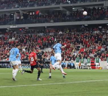 CURITIBA (PR) Brazil 08 / 15 / 2024 Player Nicolas Meriano, Athletico ve Belgrano arasında oynanan maçta, Ligga Arena 'da oynanan Güney Amerika Kupası 16.