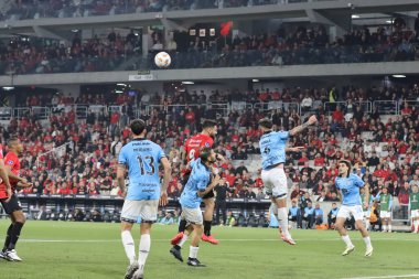 CURITIBA (PR) Brazil 08 / 15 / 2024 Player Nicolas Meriano, Athletico ve Belgrano arasında oynanan maçta, Ligga Arena 'da oynanan Güney Amerika Kupası 16. 