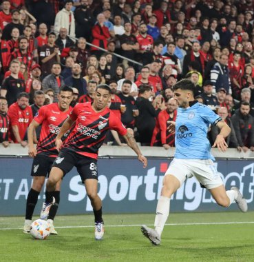 CURITIBA (PR) Brezilya 08 / 15 / 2024 Atletico ve Belgrano arasında Ligga Arena 'da oynanan Güney Amerika Kupası 16. Raundunda geçerli olan maç sırasında çekildi 
