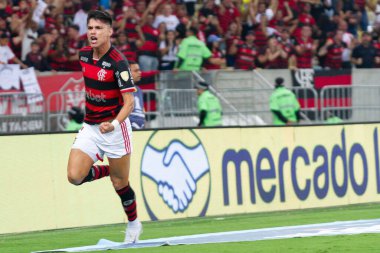  Rio de Janeiro (RJ), Brezilya 08 / 15 / 2024 - Oyuncu Luiz Araujo, Flamengo ve Bolivar arasında oynanan ve 2024 Copa Libertadores da America 'nın 16.