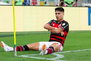  Rio de Janeiro (RJ), Brezilya 08 / 15 / 2024 - Oyuncu Luiz Araujo, Flamengo ve Bolivar arasında oynanan ve 2024 Copa Libertadores da America 'nın 16.