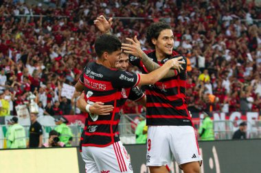  Rio de Janeiro (RJ), Brezilya 08 / 15 / 2024 - Oyuncu Luiz Araujo, Flamengo ve Bolivar arasında oynanan ve 2024 Copa Libertadores da America 'nın 16.