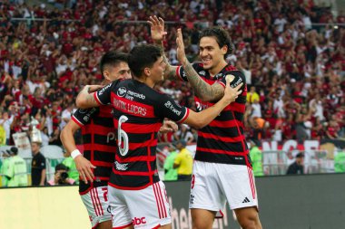  Rio de Janeiro (RJ), Brezilya 08 / 15 / 2024 - Oyuncu Luiz Araujo, Flamengo ve Bolivar arasında oynanan ve 2024 Copa Libertadores da America 'nın 16.