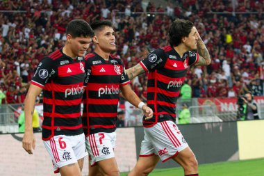  Rio de Janeiro (RJ), Brezilya 08 / 15 / 2024 - Oyuncu Luiz Araujo, Flamengo ve Bolivar arasında oynanan ve 2024 Copa Libertadores da America 'nın 16.