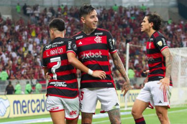  Rio de Janeiro (RJ), Brezilya 08 / 15 / 2024 - Oyuncu Luiz Araujo, Flamengo ve Bolivar arasında oynanan ve 2024 Copa Libertadores da America 'nın 16.