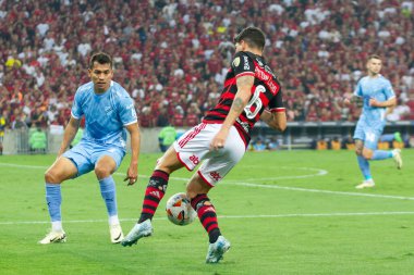 Rio de Janeiro (RJ), Brezilya 08 / 15 / 2024 - Oyuncu Arrascaeta, Flamengo ve Bolivar arasında oynanan maçta, Mario Filho Stadyumu 'nda düzenlenen 2024 Copa Libertadores da America' nın 16. 