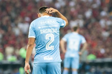 Rio de Janeiro (RJ), Brezilya 08 / 15 / 2024 - Oyuncu Sagredo, Flamengo ve Bolivar arasında oynanan maçta, Mario Filho Stadyumu 'nda (Maracana) düzenlenen 2024 Copa Libertadores da America' nın 16.)