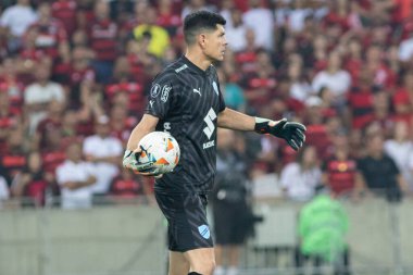 Rio de Janeiro (RJ), Brezilya 08 / 15 / 2024 - Kaleci Carlos Lampe, Flamengo ve Bolivar arasında oynanan maçta, Mario Filho Stadyumu 'nda düzenlenen 2024 Copa Libertadores da America' nın 16. 