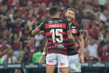 Rio de Janeiro (RJ), Brezilya 08 / 15 / 2024 - Oyuncu Leo Pereira, Flamengo ve Bolivar arasında oynanan ve 2024 Copa Libertadores da America 'nın 16.