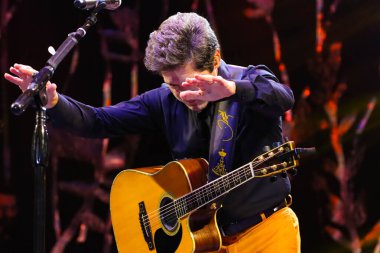 SANTO ANTONIO DA PLATINA (PR) Brazil 08 / 16 / 2024 - Şarkıcı Daniel 'in performansı 16 Ağustos 2024 Cuma gecesi 52. EFAPI sahnesinde.