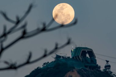 Rio de Janeiro,(RJ), Brazil 08/18/2024 - The first Supermoon of 2024 will coincide with the 'Sturgeon Moon' phenomenon, allowing us to appreciate the 'Super Blue Moon'.  clipart