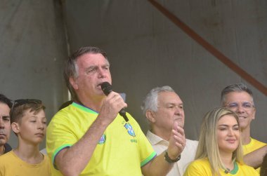 NATAL (RN), Brezilya 08 / 16 / 2024 - Eski başkan Jair Messias Bolsonaro, Extremoz, Natal, Parnamirim ve Mossoro kentlerinden başlayarak Rio Grande do Norte 'de bu sabah 22.