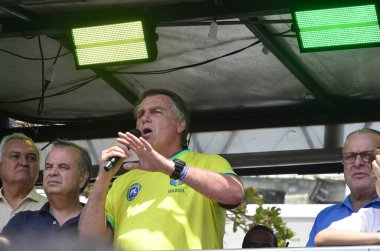 NATAL (RN), Brezilya 08 / 16 / 2024 - Eski başkan Jair Messias Bolsonaro, Extremoz, Natal, Parnamirim ve Mossoro kentlerinden başlayarak Rio Grande do Norte 'de bu sabah 22.