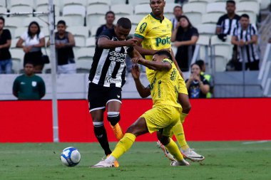 Fortaleza (CE), Brazil 08 / 17 / 2024 - Ceara (CE) ile Mirassol (SP) arasında oynanan ve 2024 Brezilya Şampiyonası Serie B turu için geçerli olan maçta Saulo ve Luiz Otavio