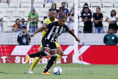 Fortaleza (CE), Brazil 08 / 17 / 2024 - Ceara (CE) ile Mirassol (SP) arasında oynanan ve 2024 Brezilya Şampiyonası Serie B turu için geçerli olan maçta Saulo ve Luiz Otavio
