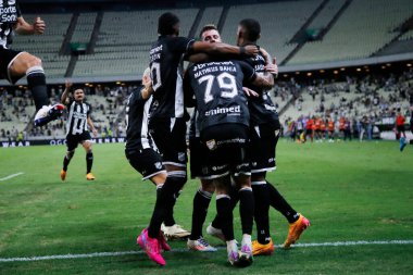 Fortaleza (CE), Brezilya 08 / 17 / 2024 - Oyuncu Aylon, Ceara (CE) ve Mirassol (SP) arasında oynanan 2024 Brezilya Şampiyonası Serie B karşılaşmasında Ceara 'nın ilk golünü kutluyor.