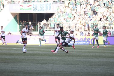 Sao Paulo (SP), 08 / 18 / 2024 - BRAZILIAN / PALMEIRAS X SAO PAULO - Player Estevao, Palmeiras ve Sao Paulo arasında oynanan karşılaşma sırasında, Brezilya Şampiyonası 'nın 23.