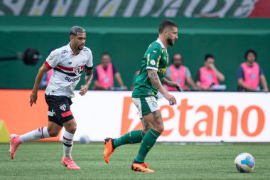 Sao Paulo (SP), Brezilya 08 / 18 / 2024 - Brezilya Şampiyonası 'nın 23. turu için geçerli olan Palmeiras ile Sao Paulo arasındaki maç, 18 Ağustos 2024 Pazar günü, Sao Paulo-SP' deki Allianz Parque 'da. 