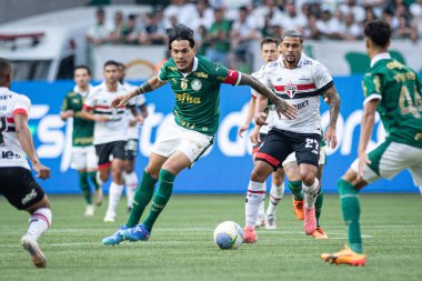 Sao Paulo (SP), Brezilya 08 / 18 / 2024 - Brezilya Şampiyonası 'nın 23. turu için geçerli olan Palmeiras ile Sao Paulo arasındaki maç, 18 Ağustos 2024 Pazar günü, Sao Paulo-SP' deki Allianz Parque 'da. 