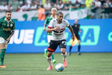 Sao Paulo (SP), Brezilya 08 / 18 / 2024 - Brezilya Şampiyonası 'nın 23. turu için geçerli olan Palmeiras ile Sao Paulo arasındaki maç, 18 Ağustos 2024 Pazar günü, Sao Paulo-SP' deki Allianz Parque 'da. 