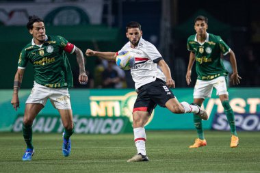 Sao Paulo (SP), Brezilya 08 / 18 / 2024 - Brezilya Şampiyonası 'nın 23. turu için geçerli olan Palmeiras ile Sao Paulo arasındaki maç, 18 Ağustos 2024 Pazar günü, Sao Paulo-SP' deki Allianz Parque 'da. 