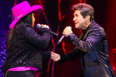 SANTO ANTONIO DA PLATINA (PR) Brazil 08 / 16 / 2024 - Şarkıcı Daniel 'in performansı 16 Ağustos 2024 Cuma gecesi 52. EFAPI sahnesinde.