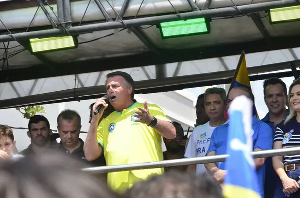 stock image NATAL (RN), Brazil 08/16/2024 - Former president Jair Messias Bolsonaro, inaugurated this morning Route 22 in 8 cities in Rio Grande do Norte, starting with the cities of Extremoz, Natal, Parnamirim and Mossoro