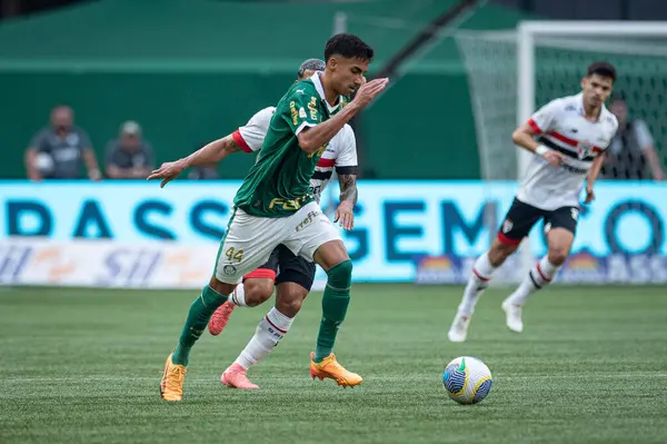 Sao Paulo (SP), Brezilya 08 / 18 / 2024 - Brezilya Şampiyonası 'nın 23. turu için geçerli olan Palmeiras ile Sao Paulo arasındaki maç, 18 Ağustos 2024 Pazar günü, Sao Paulo-SP' deki Allianz Parque 'da. 