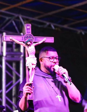 SANTO ANTONIO DA PLATINA (PR) Brazil 08 / 18 / 2024 - Brezilya 'nın en büyük tarım fuarı olan Efapi Expo 2024' ün 52.