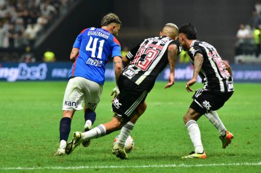 BELO HORIZONTE (MG), Brezilya 08 / 20 / 2024 - Oyuncu Guilherme Arana, Atletico Mineiro ve San Lorenzo arasındaki maç sırasında, 2024 Copa Libertadore 'un 16.