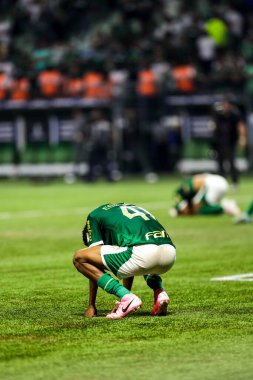 Sao Paulo (SP), Brezilya 08 / 21 / 2024 - Oyuncu Estevao, Palmeiras ve Botafogo arasında oynanan ve Copa Conmebol Libertadores 'in 16.