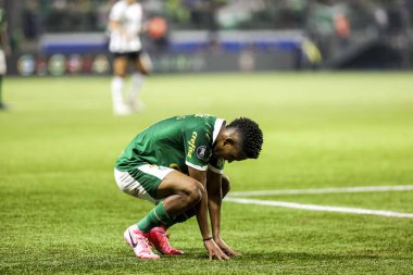Sao Paulo (SP), Brezilya 08 / 21 / 2024 - Oyuncu Estevao, Palmeiras ve Botafogo arasında oynanan ve Copa Conmebol Libertadores 'in 16.