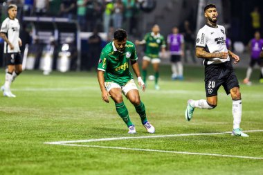 Sao Paulo (SP), Brezilya 08 / 21 / 2024 - Oyuncu Gabriel Menino, Palmeiras ve Botafogo arasında oynanan maçta, Copa Conmebol Libertadores 'in 16.