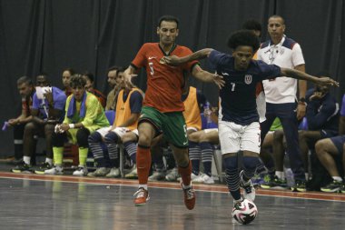 Viseu (PT) Portekiz 08 / 22 / 2024 - Özbekistan 'da oynanan 2024 Futsal Dünya Şampiyonası hazırlık maçında Portekiz x Cuba ile oynanan karşılaşmada Portekiz milli takımının Fabio Cecilio oyuncusu.