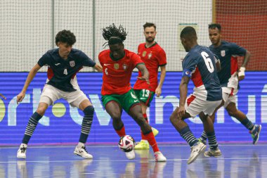 Viseu (PT) Portekiz 08 / 22 / 2024 - Özbekistan 'da oynanan 2024 Futsal Dünya Şampiyonası hazırlık maçında Portekiz x Cuba ile oynanan karşılaşmada Portekiz milli takımının Zicky oyuncusu. 