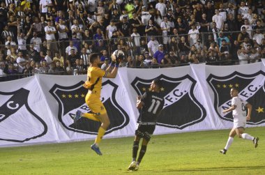 NATAL (RN), Brazil 08 / 24 / 2024 Shot, ABC ile Aparecidence arasındaki maç sırasında çekildi, Brezilya C Serisi şampiyonası için geçerlidir.