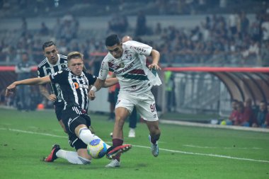 BELO HORIZONTE (MG), Brezilya 08 / 24 / 2024 - Atletico-MG ve Fluminense arasındaki maçta, Brezilya Futbol Şampiyonası 'nın 24. turu için geçerli olan oyuncu Bruno Fuchs