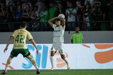 Campinas (SP), Brezilya 08 / 24 / 2024 - Brezilya Futbol Şampiyonası 'nın 24. Turu için geçerli olan Palmeiras ile Cuiaba maçı, 24 Ağustos 2024 Cumartesi gecesi Brinco de Ouro da Princesa Stadyumu' nda oynanacak.