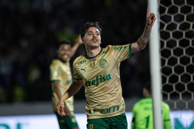 Campinas (SP), Brezilya 08 / 24 / 2024 - Mauricio, Brezilya Futbol Şampiyonası 'nın 24. turu için geçerli olan Palmeiras ve Cuiaba arasındaki maçtaki golünü kutluyor