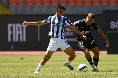 Viseu (PT) Portekiz 08 / 25 / 2024 - Fontelo Belediye Stadyumu 'nda düzenlenen Portekiz Meu Süper Ligi' nin 3. turu için geçerli olan Academico x Porto B ile oynanan karşılaşmada akademik oyuncu