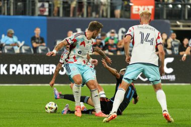 MLS 2024 - New York City FC, Chicago Fire FC 'ye karşı. 24 Ağustos 2024 'te, Citi Field, Queens, New York, ABD: 24 Ağustos 2024' te, MLS maçı Citi Field 'da, NYCFC Chicago Fire karşısında 2-0 öndeydi.. 