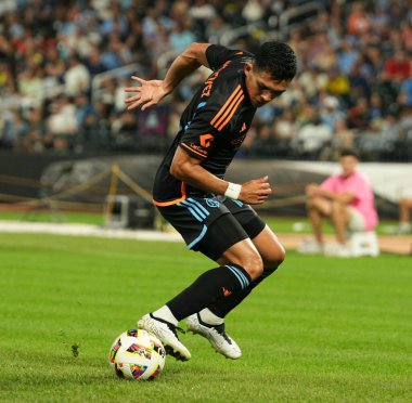 MLS 2024 - New York City FC, Chicago Fire FC 'ye karşı. 24 Ağustos 2024, Citi Field, Queens, New York, ABD: Alonso Martinez (# 16) NYCFC adına iki gol attı.