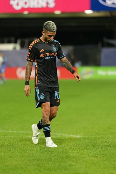 stock image MLS 2024 - New York City FC vs. Chicago Fire FC ( Match 13). August 24, 2024, Citi Field , Queens, New York, USA : Santiago Rodriguez ( #10) NYCFC Attacking Midfielder  