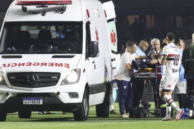 Sao Paulo (SP), Brezilya 08 / 28 / 2024 - (URG) Nacional 'li Juan Izquierdo' nun (URG) son oyunu, Sao Paulo ve Nacional arasında oynanan maçta bayılarak öldü.