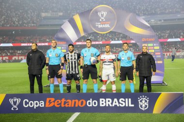 Sao Paulo (SP), 08/28/2024 - Referee: Rafael Rodrigo Klein. Assistants: Rodrigo Figueiredo Henrique Correa and Rafael Da Silva Alves., during the match between Sao Paulo against Atletico Mineiro  clipart