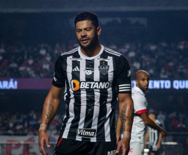 Sao Paulo (SP), Brezilya 08 / 28 / 2024 - Atletico Mineiro oyuncusu Hulk Sao Paulo ve Atletico Mineiro arasında oynanan maçta Morumbis Stadyumu 'nda oynanan Copa do Brasil çeyrek finalinin ilk ayağı için mücadele etti.